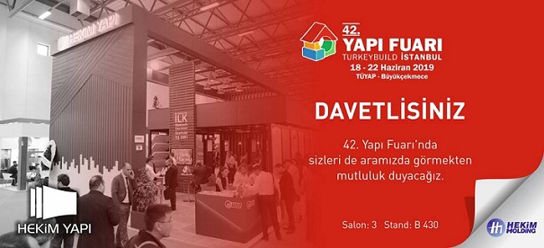 18-22 Haziran 2019-Tüyap Yapı Fuarı | Aydınel